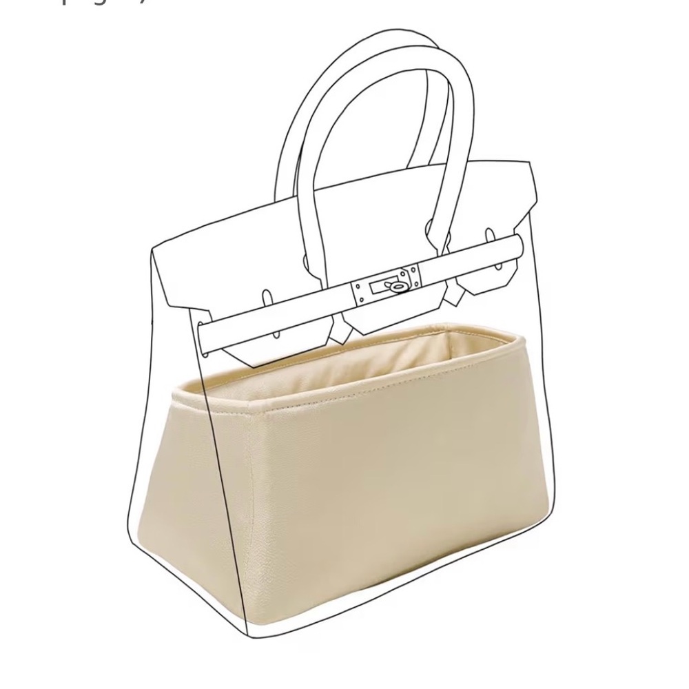 Luxury Silk Purse Organizer for Birkin 30 Silky Smooth Handbag Insert and Shaper